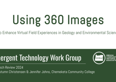 360 Media to Enhance Virtual Field Experiences