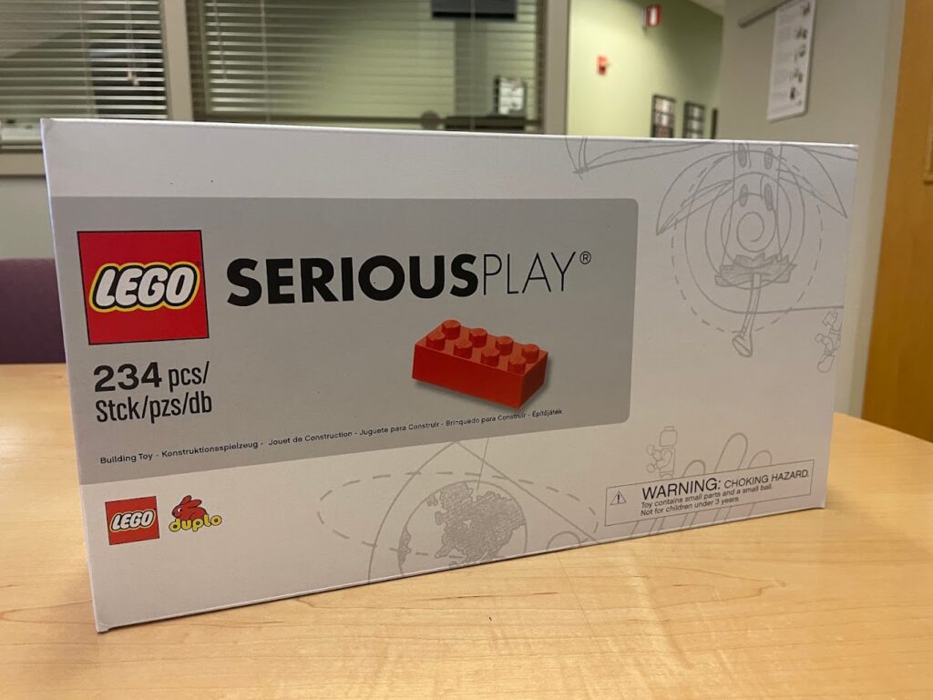 Photo of a Lego for Serious Play kit.
